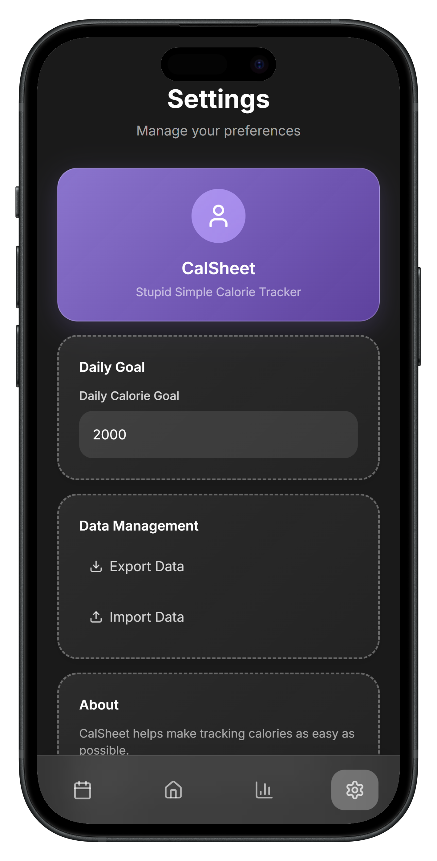 CalSheet screenshot 5